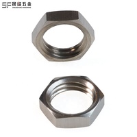 Mur Baut Segi Enam Tipis Stainless Steel 304 316 untuk Aplikasi Penguncian, Tipe ISO 4035 0 DIN 439-2 M6 M8 M10 Mur Pengunci