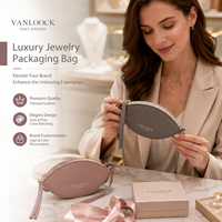 Pochette à bijoux en velours de luxe avec fermeture éclair, sac cadeau personnalisé avec logo, pochette enveloppe haut de gamme pour bagues, colliers, boîtes cadeaux de forme ovale