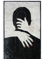 LX Stone Custom-Made Black Marble Mosaic Figure Artistique Décoration Murale Carrelage Dalle Polie pour Sol Utilisation Techniques Naturelles