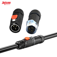 Conector de Cable de Bloqueo Rápido Jnicon MJ24 para Conexión Eléctrica, Enchufe Circular LED Solar Macho y Hembra con Socket