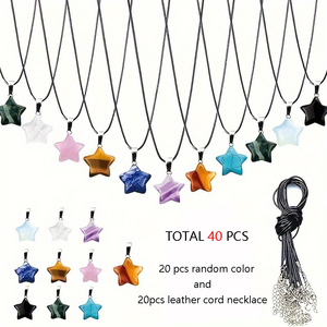 AHAYA <span class=keywords><strong>Nuova</strong></span> Collezione Collana con Ciondolo a Forma di <span class=keywords><strong>Stella</strong></span> in Pietra Naturale e Diamante, Stile Bohémien Fatto a Mano, Regalo per Anniversario Donna - Product Image 2