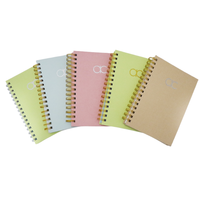 Couverture en tissu Page personnalisée reliure en spirale Agenda mensuel hebdomadaire Journal cahier planificateur argent estampage