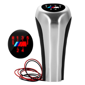 Led <b>Shift</b> <b>Knob</b> For Bmw 1356 X1 X3 X5 5 6 Speed Manual Transmission Aluminum Alloy Ergonomic Silver With M - Product Image 1