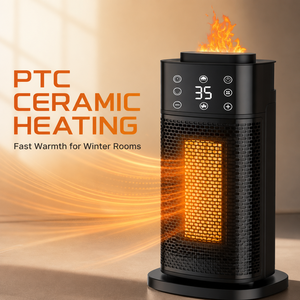 Chauffage électrique en céramique PTC, ventilateur de chauffage portable avec 3 réglages de chaleur, protection contre la surchauffe, pour la maison, le bureau, utilisation en intérieur - Product Image 5