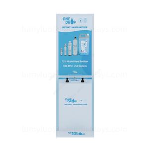Advertising LED Light Lockable Metal Hand Dispenser Sanitizers Display <b>Stand</b> with <b>Screen</b> for Public Places Promotional Kiosk - Product Image 3