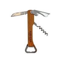 Ouvre-bouteille en bois portable multifonction avec logo personnalisé durable et pour les fêtes et les restaurants-Vente en gros