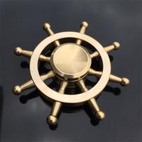 Nouveau Gyroscope de doigt en cuivre pur doré, Spinner en laiton métallique, Jouet de décompression, Hand Spinner, Gyroscope de doigt