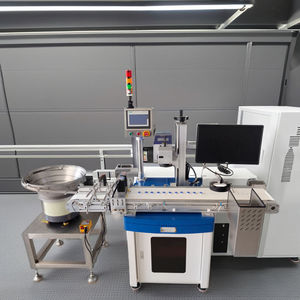 Machine de marquage laser UV rotative à alimentation automatique de bouchons avec système d'inspection et de rejet par vision pour le marquage de logos, de dates et de codes QR - Product Image 6