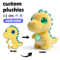 Jouets en peluche personnalisés pour chiens de dessin animé, broderie, peluche super douce, rembourrage en coton PP, vente directe d'usine ODM