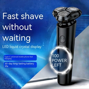 Rasoio Elettrico da Uomo per <span class=keywords><strong>Rasatura</strong></span> <span class=keywords><strong>a</strong></span> <span class=keywords><strong>Secco</strong></span> e Umido, Rifinitore per <span class=keywords><strong>Barba</strong></span> Impermeabile, Rasoio Rotante Elettrico per Capelli - Product Image 4