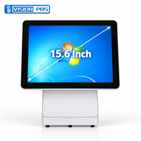 Moniteur POS tout-en-un OEM 15,6 pouces Android 11 RK3566 4+64 Go 1920x1080p AIO Écran tactile capacitif 10 points Imprimante thermique 80 mm
