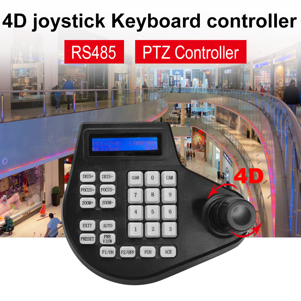 4D Joystick Keyboard Controller RS485 for CCTV Analog Cameras