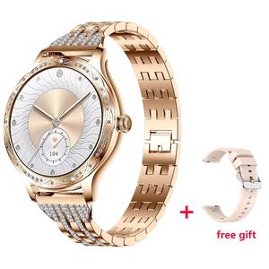 Drioshipping Montre avec Diamant 1.27 pouces BT Call IP67 Étanche Santé des Femmes Fréquence Cardiaque Pression Artérielle Reloj Smartwatch - Product Image 1