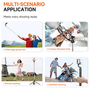 Trípode Automático Todo en Uno F02 de 1730 mm, Trípode Abierto de 68 Pulgadas con Soporte para Teléfono Desmontable, <span class=keywords><strong>Palo</strong></span> Selfie Plegable y Telescópico - Product Image 4