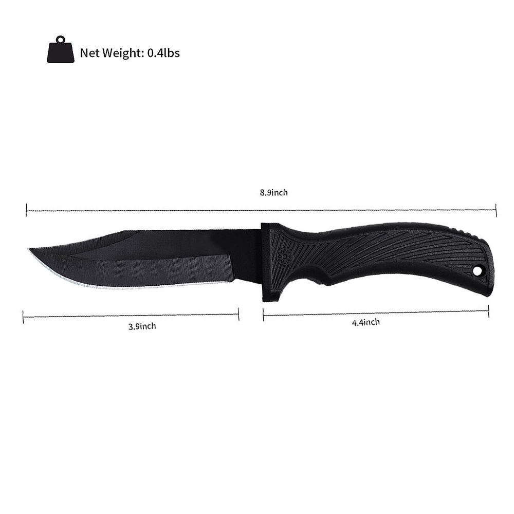 Portable EDC Outdoor Duty Hunting Survival Tactical Knife With Sheath Military Camping Fixed Blade Knife