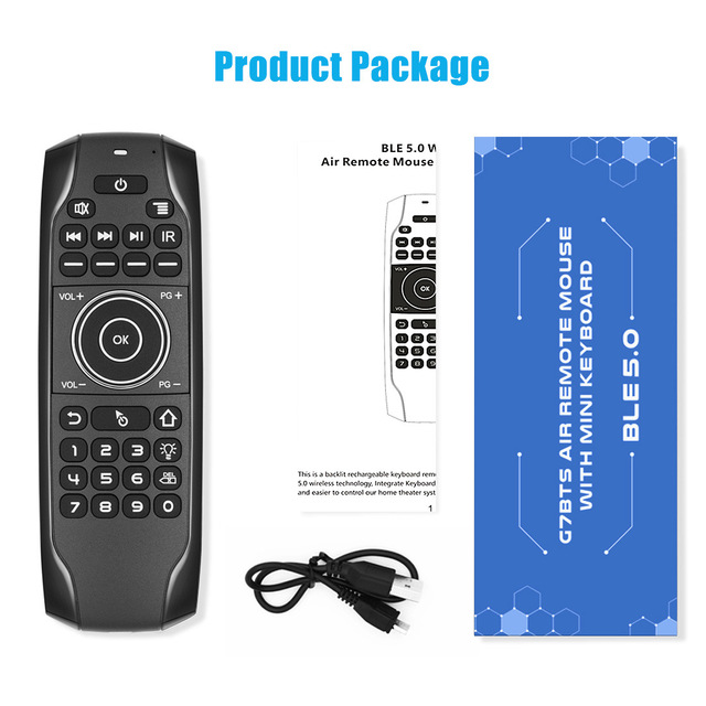 Promotion Discount G7V Pro Voice Remote Control 2.4G Wireless Air Mouse 3-Gyro 3-sensor Rechargeable Universal Mini Keyboard