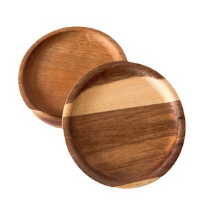 Sous-verres ronds en bois d'acacia pour la maison, isolation thermique pour le thé et le café, style japonais - Product Image 3