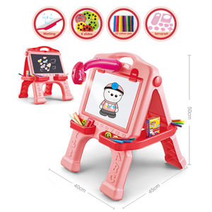 3 In 1 Plastic Zwart Bord Krijt Pastel Potlood Whiteboard Uitwisbare Projector Schilderbord Set Kinderen Tekening Projector Tablet - Product Image 4