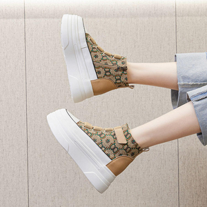 Zapatillas de Marca de Fábrica al por Mayor, Zapatillas de Plataforma de Caña Alta para Otoño, Zapatos Casuales de Diseñador para Mujer - Product Image 2