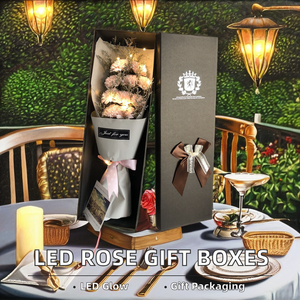 <span class=keywords><strong>Ramo</strong></span> de Flores de Jabón Artificial de Alta Calidad con Luces LED para el Día de San Valentín, Día de la Madre, Halloween, Graduación, Caja de Regalo 2026 - Product Image 4