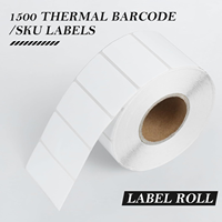 Rouleau d'étiquette thermique directe 50mm x 25mm prix usine Offres Spéciales 2x1 autocollant thermique pour étiquettes d'expédition