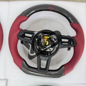 Accesorios Interiores para Automóviles, Volante de Fibra de Carbono para <span class=keywords><strong>Porsche</strong></span> Cayenne Panamera 992 911 997 985 981 <span class=keywords><strong>Boxster</strong></span> 987 718 Macan - Product Image 5