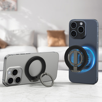 Support adhésif multifonctionnel Réglable Portable Mobile Finger Grip Ring Stand Grip Double Face Magnetic Cell Phone Holder