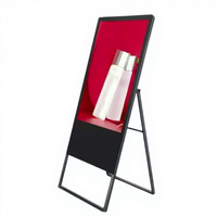CH 43 55 pouces support de sol Portable affichage numérique lecteur de publicité intérieure avec Smart Touch Android LCD IPS panneau intégré CMS