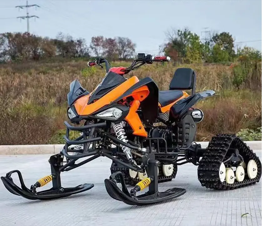 عرض ساخن لدراجة الثلج 4 عجلات 125CC 150CC 200CC 250CC مركبة الثلج للكبار لسباق الثلج مسارات مطاطية لمركبات Atv Snow mobile