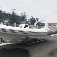 Liya chine 7.5 m pas cher en fiber de verre dériveur bateaux catamaran yacht à moteur