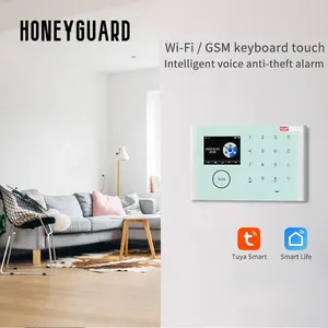 HONEYGUARD HSG003 Tuya स्मार्ट वाईफ़ाई जीएसएम सुरक्षा अलार्म प्रणाली पैनल में निर्मित मोहिनी 433 दरवाजा मोशन सेंसर के साथ घर अलार्म प्रणाली