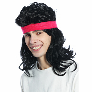 <span class=keywords><strong>Peluca</strong></span> <span class=keywords><strong>de</strong></span> <span class=keywords><strong>rastas</strong></span> sintética resistente al calor para <span class=keywords><strong>hombre</strong></span>, pelo largo ondulado para fiesta, Cosplay elegante, marrón claro alto para pelucas <span class=keywords><strong>de</strong></span> mujer <span class=keywords><strong>de</strong></span> los años 80 - Product Image 6