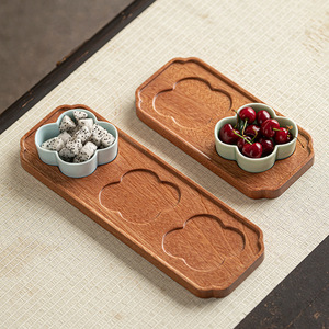 Ceramic <b>Snack</b> <b>Tray</b> With Four Compartments For Fruits And Desserts Porcelain Serving Platter For Living Room Tea Time - Product Image 3