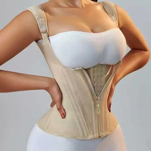 Women's Waist Trainer Corset Pink Hook And Eye Seamless Shapewear For <b>Tummy</b> <b>Control</b> And Slimming Support - Product Image 2