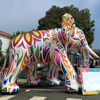 Parade géant gonflable plein imprimé éléphant modèle coloré éléphant ballon défilé gonflable dessin animé Animal modèle mascotte