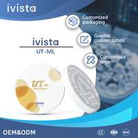 Ivista UT ML Blok Zirkonia Gigi Multilayer Estetis untuk Restorasi Anterior Coping CAD CAM Sistem Terbuka Buatan Khusus
