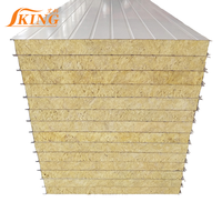 Panneau sandwich en laine de verre ISOKING 50 mm, isolation thermique pour murs métalliques et projets d'ateliers industriels