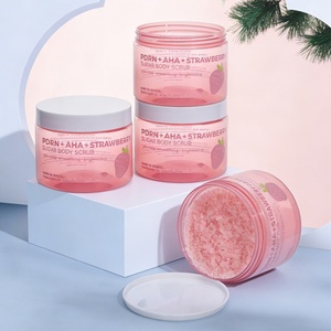 Bocaux en plastique PET givré de luxe personnalisables avec logo, 200 ml, 250 ml, contenants vides avec bouchon à vis, couvercles roses, pour soins de la peau, lotions corporelles - Product Image 1