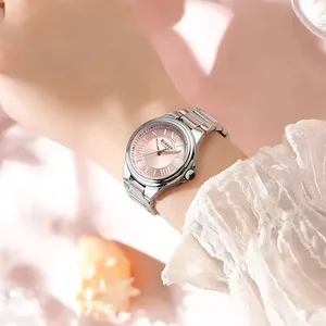Montres-bracelets pour femmes CURREN 9091, charme romantique, design tendance, <span class=keywords><strong>montre</strong></span> à quartz fine avec aiguilles lumineuses, <span class=keywords><strong>bracelet</strong></span> en acier inoxydable - Product Image 3