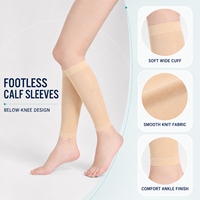 Manchons de compression respirants et élastiques à compression graduée, anti-fatigue, pour le soutien des jambes, classe 2, qualité médicale, pour mollets
