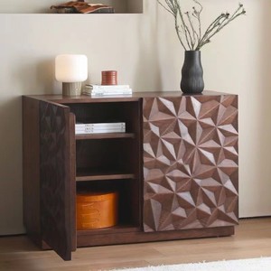 Aparador de madera maciza, mueble de almacenamiento minimalista moderno para entrada, dormitorio, sala de estar, soporte para TV inferior a 900MM - Product Image 1