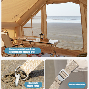 <span class=keywords><strong>Tente</strong></span> <span class=keywords><strong>gonflable</strong></span> de glamping TOPIND en tissu Oxford 300D, 12 mètres carrés, légère, imperméable, grande, kaki, pour 6 <span class=keywords><strong>personnes</strong></span>, camping familial - Product Image 2