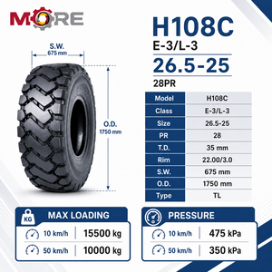 Neumático OTR 26.5-25 E3/L3 H108C 28PR Z para Maquinaria de Movimiento de Tierras, Motoniveladoras y Equipos de Construcción, Neumático Sin Cámara de Alta Resistencia - Product Image 2