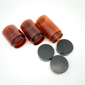 New Product 4oz 5oz 6oz Amber PET manufacturer plastic pill bottle Capsules vitamin E packaging