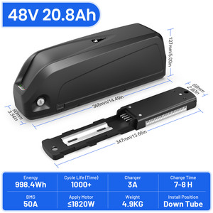 แบตเตอรี่จักรยานไฟฟ้า EU Stock Hailong 48V 20Ah ลิเธียมไอออน พร้อมระบบ BMS 50A สำหรับจักรยานไฟฟ้า 750W 1000W 1500W - Product Image 2