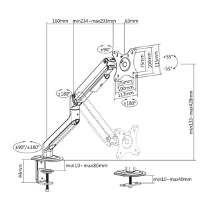 ที่กำหนดเองฤดูใบไม้ผลิเดียวช่วยตรวจสอบแขนยืนภูเขาที่ออกแบบมาสำหรับ17-32นิ้วทีวี - Product Image 5