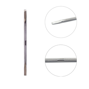 Nouvel outil de manucure double extrémité en acier inoxydable : repousse-cuticules et coupe-ongles à bord droit - Product Image 6