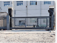 Puerta Corredera de Suspensión de Aleación de Aluminio sin Rieles, Puerta de Entrada Industrial Automática Personalizada