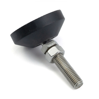 Pied de nivellement universel pivotant en acier inoxydable 304 D50 M8 antidérapant pour machines, équipements médicaux et mobilier