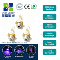 Diode laser UV multimode résistante aux hautes températures, boîtier TO3.8, puissance de sortie 55mW pour capteur PM2.5, optoélectronique pour ciel étoilé